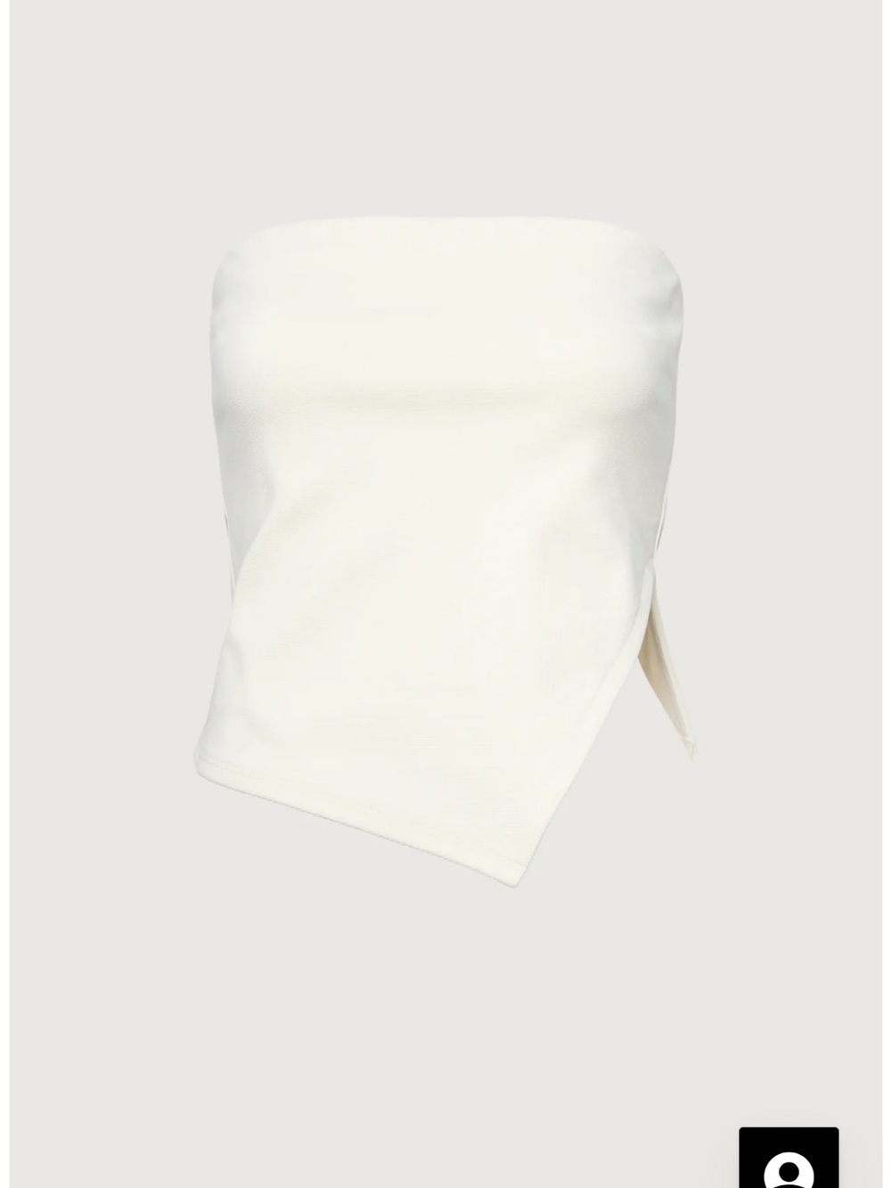 OAK + FORT CROPPED TUBE TOP WITH SIDE SLIT